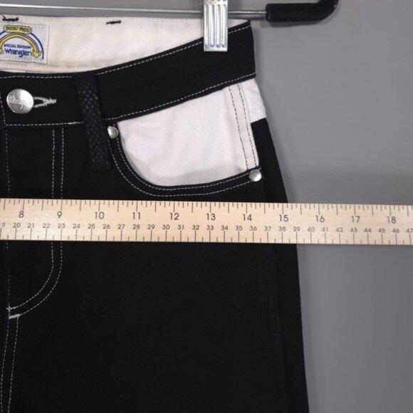 PETER MAX SPECIAL EDITION‎ Wrangler Jeans Black 26 ITALY🇮🇹MADE Retro Straight - Picture 6 of 12